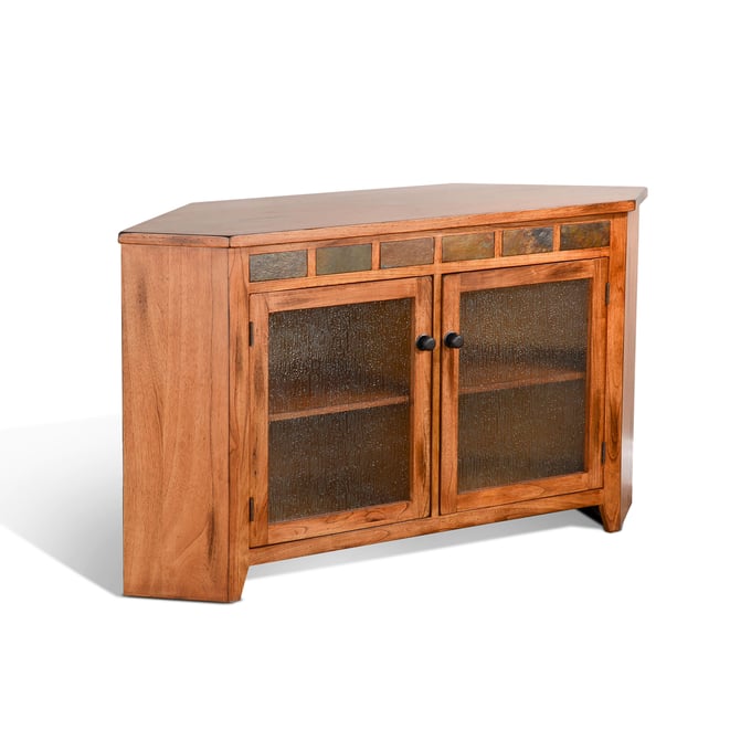 Purity Craft Aurelia Rustic Oak Corner TV Console 3399RO2