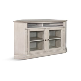 Purity Craft Rose Two Tone Taupe Corner TV Stand