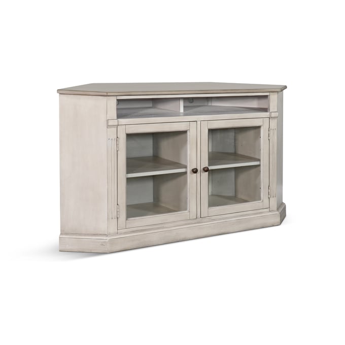 Purity Craft Rose Two Tone Taupe Corner TV Stand 3635WV