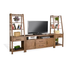 Purity Craft Eudora Light Brown Entertainment Centers with 66 Inch TV Conso...