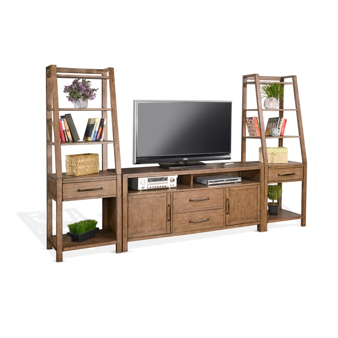 Purity Craft Eudora Light Brown Entertainment Centers with 66 Inch TV Console 3643BU-66-ENT-S1