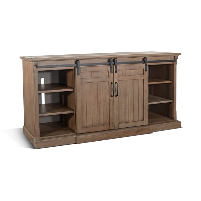 Purity Craft Eudora Natural TV Console with Removable Shelf 3648BU-A