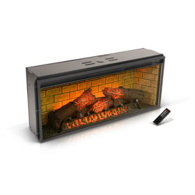 Purity Craft Rose Black Metal 42 Inch Log Fireplace Insert