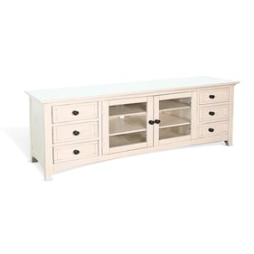 Purity Craft Rose White 82 Inch Media Console