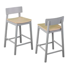 2 Southern Enterprises Claxby Gray Two Tone Counter Stools