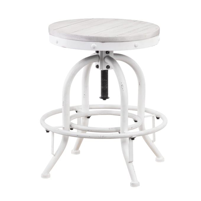 Southern Enterprises White Adjustable Stool SNENT-BC2454