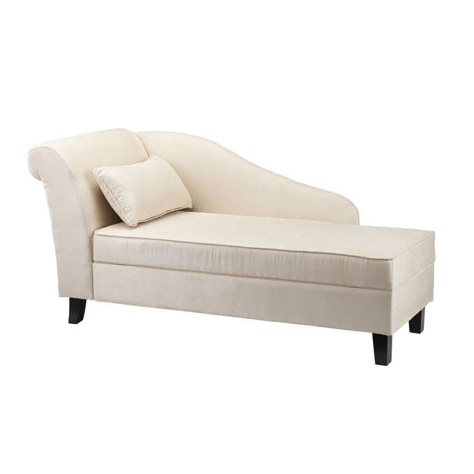 Southern Enterprises Aberdale Beige Chaise Lounge with Storage SNENT-BC3906