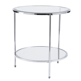 Southern Enterprises Risa Chrome End Table