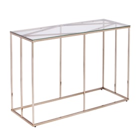 Southern Enterprises Nicholance Champagne Console Table