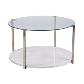 Southern Enterprises Avenida Gold Round Coffee Table