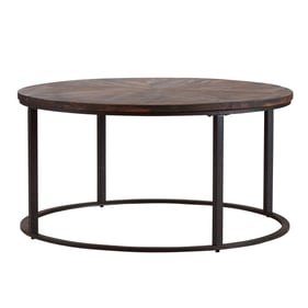 Southern Enterprises Landsmill Natural Round Coffee Table