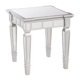 Southern Enterprises Glenview Silver Mirrored End Table