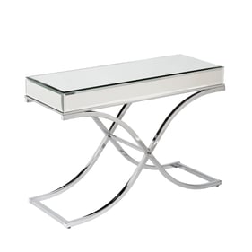 Southern Enterprises Ava Silver Mirrored Console Table