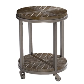 Southern Enterprises Konya Brown Round End Table