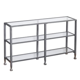 Southern Enterprises Jaymes Silver 3 Tier Console Table