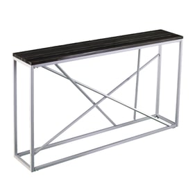 Southern Enterprises Arendal Black Faux Slate Console Table