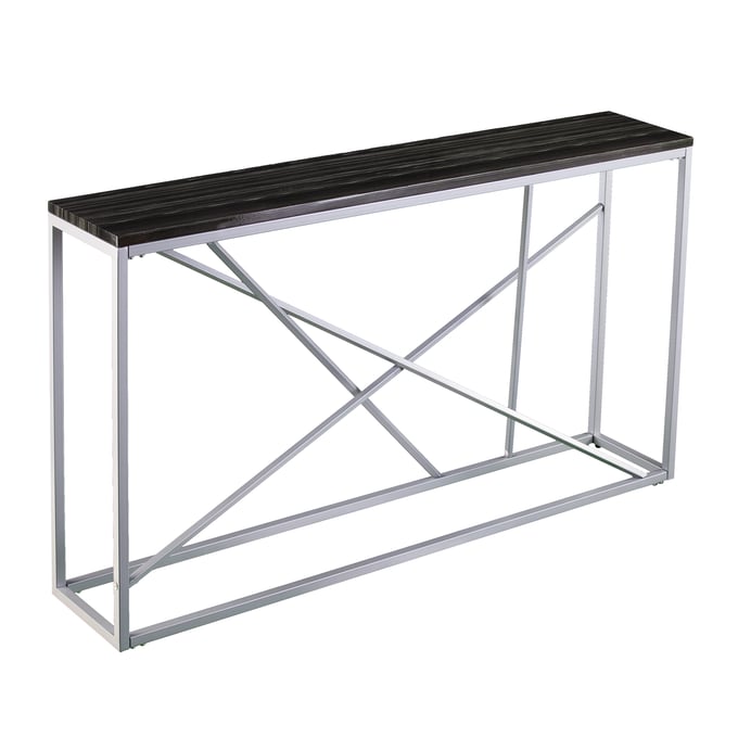 Southern Enterprises Arendal Black Faux Slate Console Table SNENT-CM1652