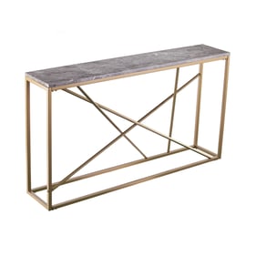 Southern Enterprises Arendal Gray Faux Stone Console Table