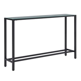 Southern Enterprises Darrin Black Mirrored Top Narrow Long Console Table