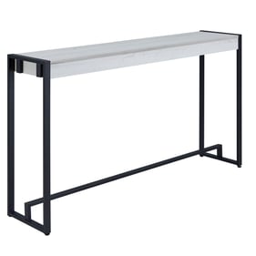 Southern Enterprises Macen White Black Narrow Console Table