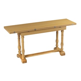 Southern Enterprises Edenderry Natural Oak Folding Trestle Table