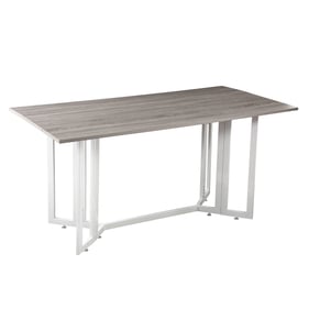 Southern Enterprises Driness Gray Drop Leaf Table