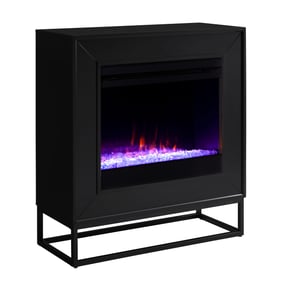 Southern Enterprises Frescan Black Fireplace