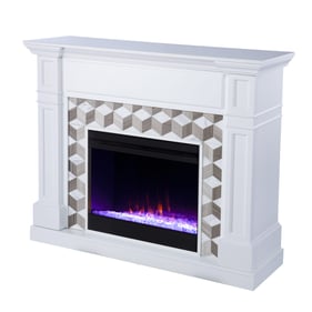 Southern Enterprises Darvingmore White Fireplace