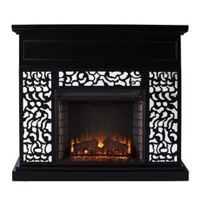 Southern Enterprises Wansford Black Electric Fireplace