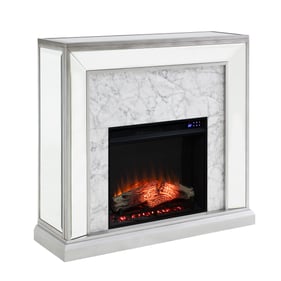 Southern Enterprises Trandling Silver Touch Screen Electric Fireplace