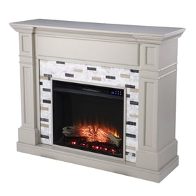 Southern Enterprises Birkover Gray Touch Screen Electric Fireplace