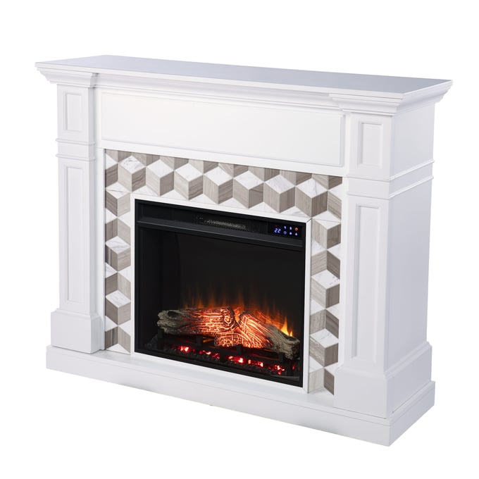 Southern Enterprises Darvingmore White Touch Screen Electric Fireplace SNENT-FR1105059