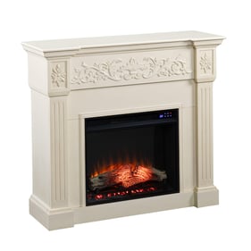 Southern Enterprises Calvert White Calvert Touch Screen Electric Fireplace