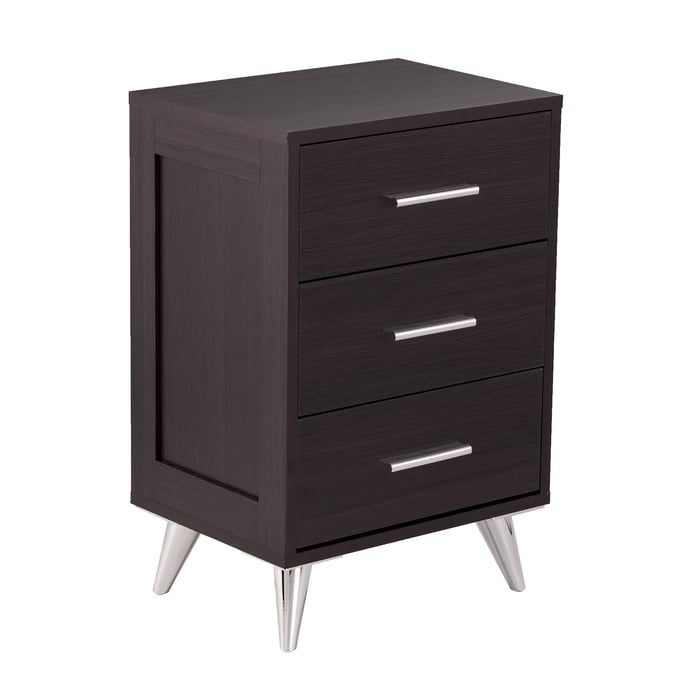 Southern Enterprises Owen Brown Ebony Nightstand SNENT-HF6441