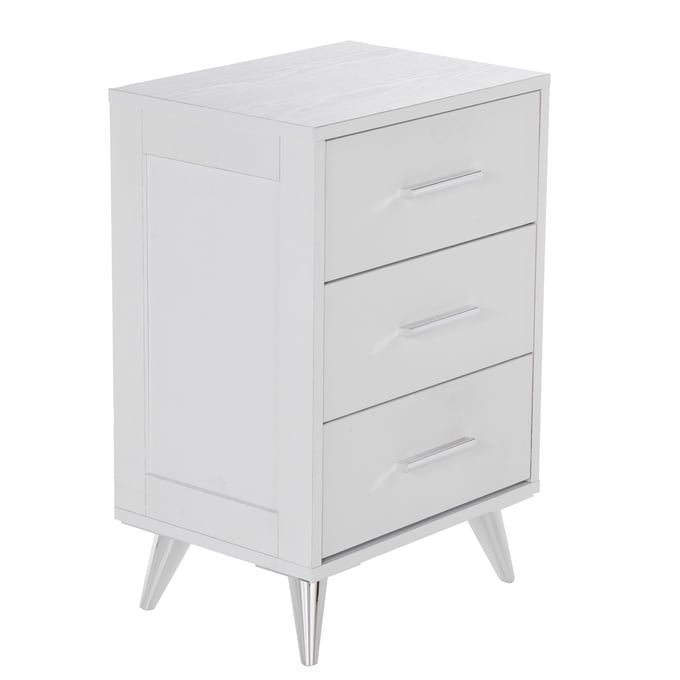 Southern Enterprises Owen White Nightstand SNENT-HF6442