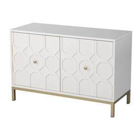 Southern Enterprises Gramdlynn White Two Door Accent Cabinet