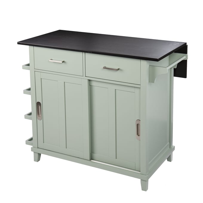 Southern Enterprises Ollerton Mint Green Kitchen Island SNENT-KA1094661