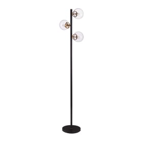 Southern Enterprises Boltonly Black Floor Lamp