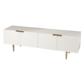 Southern Enterprises Pilston White 4 Doors Media Console