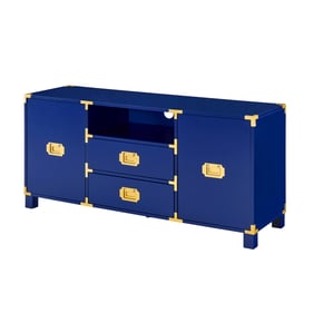 Southern Enterprises Campaign Blue TV Stand