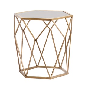 Southern Enterprises Joelle Gold Accent Table