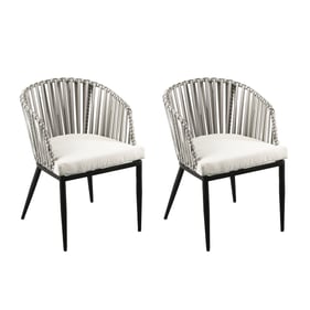 2 Southern Enterprises Melilani White Outdoor Chairs