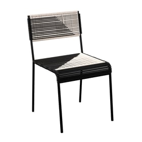 2 Southern Enterprises Watkindale Black White Outdoor Chairs