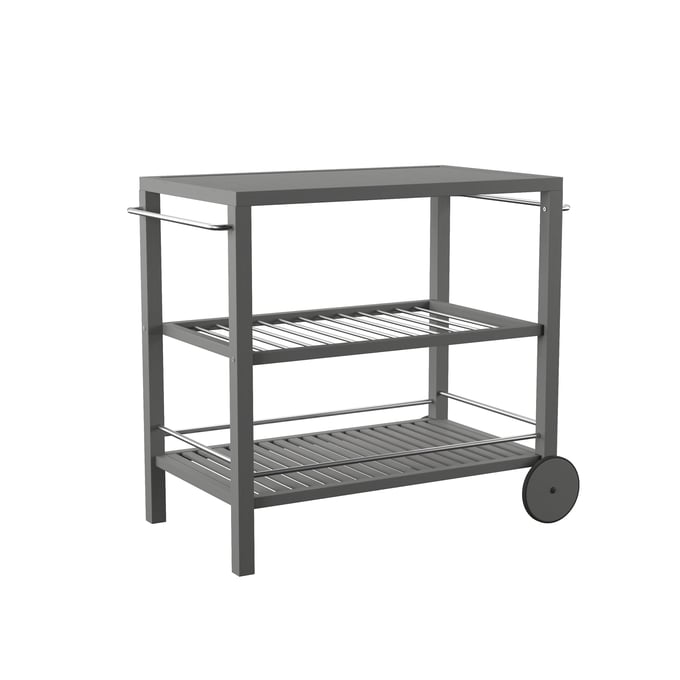 Southern Enterprises Bajarno Gray Outdoor Bar Cart SNENT-OD4388