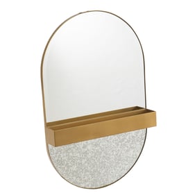 Southern Enterprises Melston Gold Mirror with Shelf