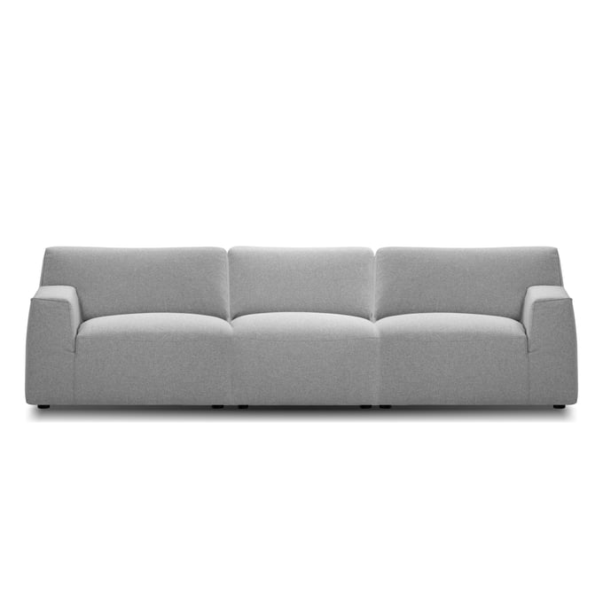 Mobital Scoop Heather Grey Fabric Sofa MBT-SOFSCOOHEAT