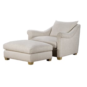 Spectra Home Celeste Tribecca Natural Chair and Ottoman Set