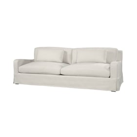 Spectra Home Hampton Data Cream Slipcovered Sofa