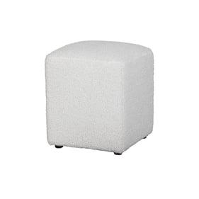 Spectra Home Stacey Sheepskin Natural Ottoman