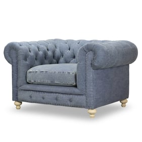 Spectra Home Greenwich Desi Blue Denim Chair